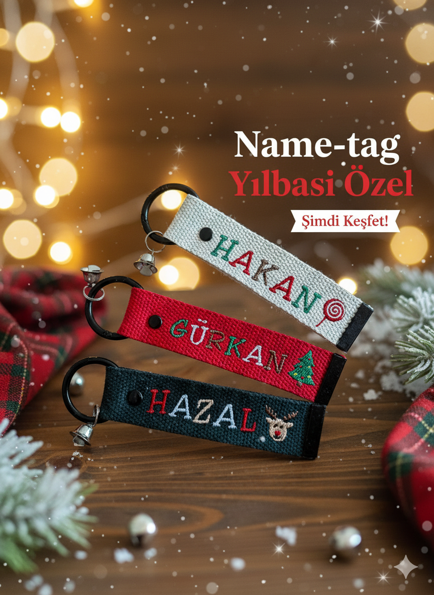 Kişiye Özel Name-tag Anahtarlık Yılbaşı Özel Serisi